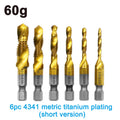 6pc High-speed Steel 4341 Titanium Plated Composite Tap Drill