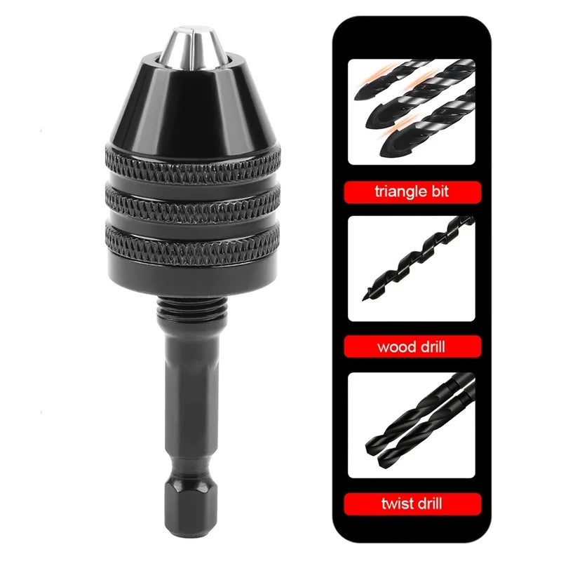 0.3mm-8.0mm Mini Keyless Chuck Electric Drill Bits Collet Converter