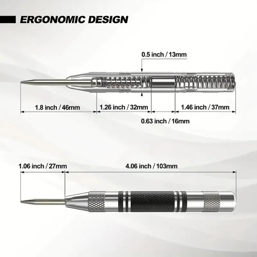 Automatic Centre Punch With Needles Adjustable Spring Loaded Metal