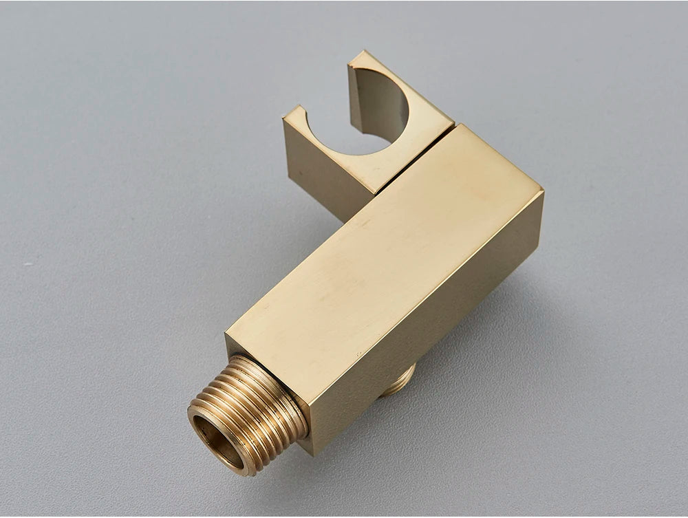 Poiqihy Chrome Shower Head Holder Handheld Shower Spray Bracket Wall