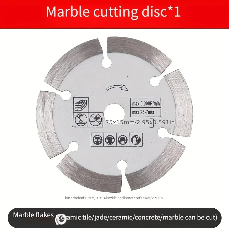 7-Piece 3-Inch Circular Saw Blade & Grinding Disc Set