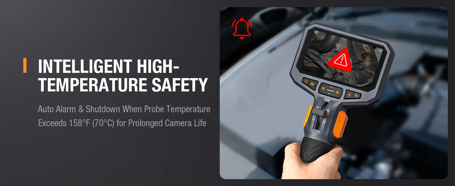 TESLONG TD450S 4.5Inch Screen Articulating Borescope 1080P 5 Inch IPS