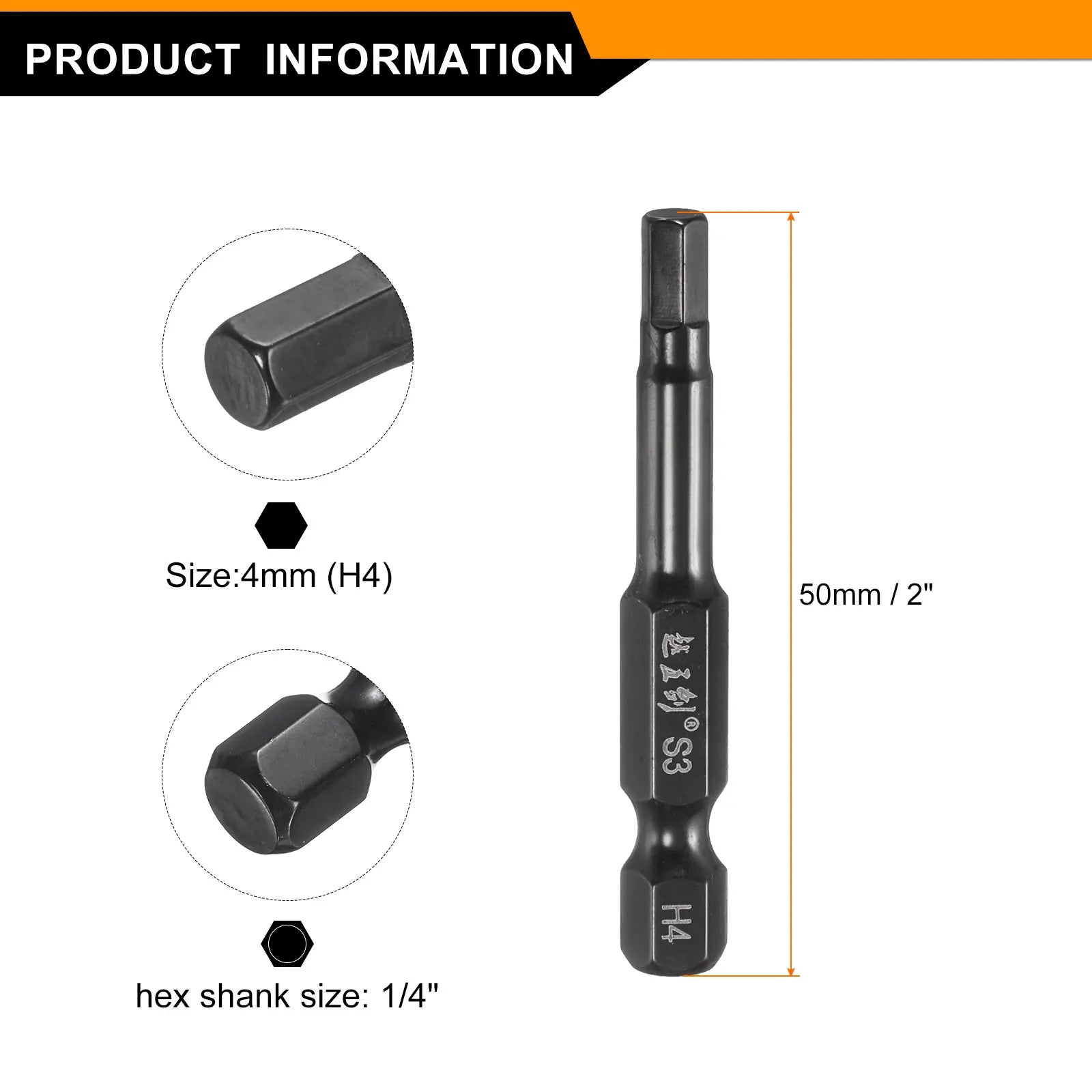 10/15pcs H1.5 H2 H2.5 H3 H4 H5 H6 H8 H10 Hex Head Wrench Drill Bit