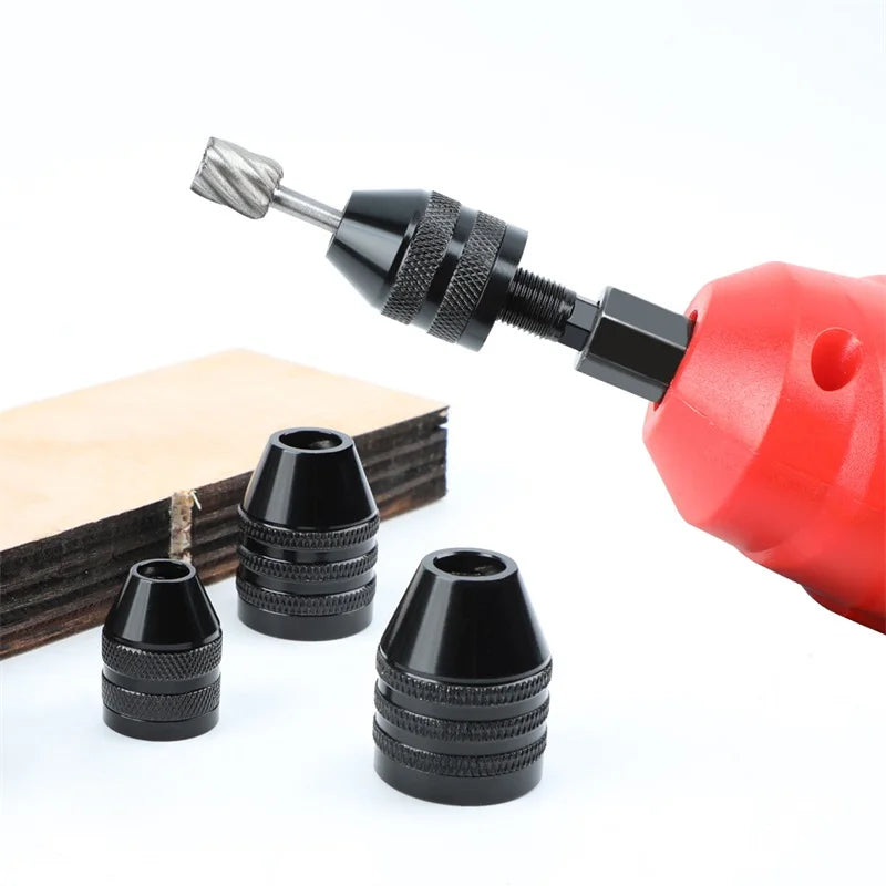 0.3mm-8.0mm Mini Keyless Chuck Electric Drill Bits Collet Converter