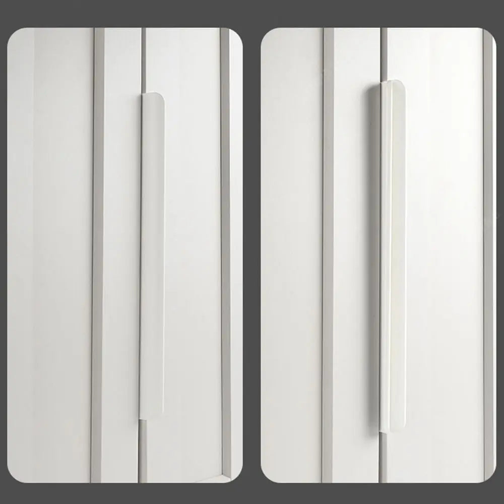 White Hidden Cabinet Pulls Drawer Knobs Long Pull Hidden Handles
