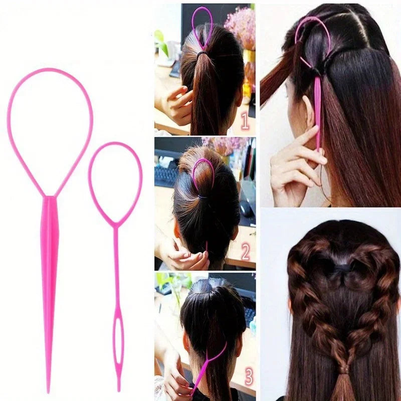 4/5pcs/Set Hair Loop Tool Set 2pcs French Braid Tool Loop 1pc Rat