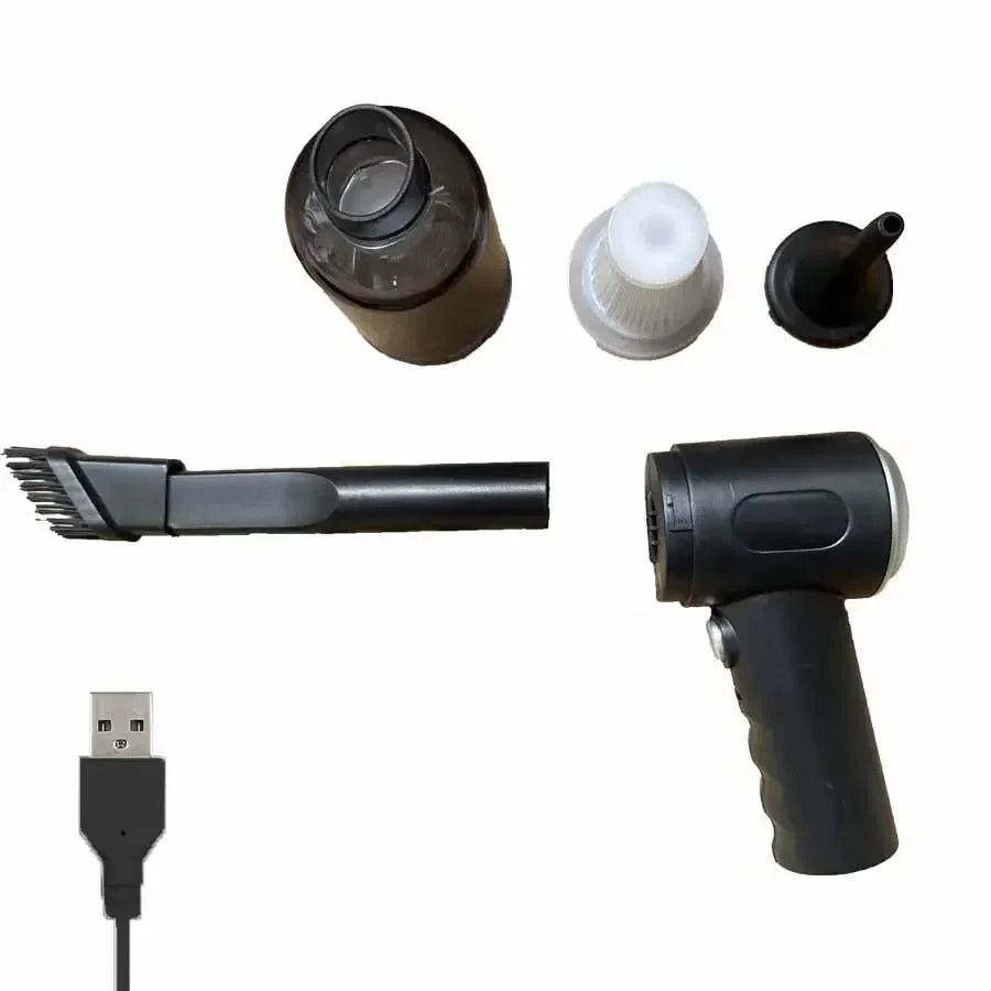 9000Pa Mini Wireless Car Vacuum – USB Charge Wet & Dry Handheld