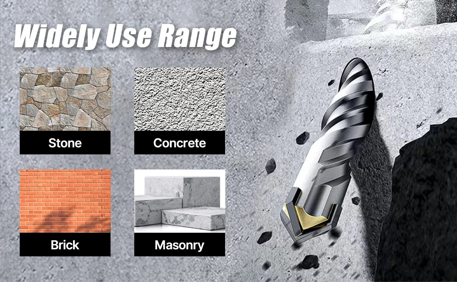 5Pcs/Set SDS PLUS Shank 5/6/8/10/12mm Concrete Impact Hammer Masonry