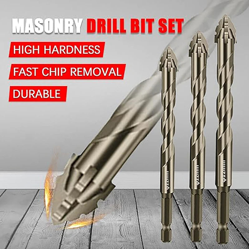 7/6/5/1pcs Carbide Drill Bit Set Four-Blade For Drilling Porcelain