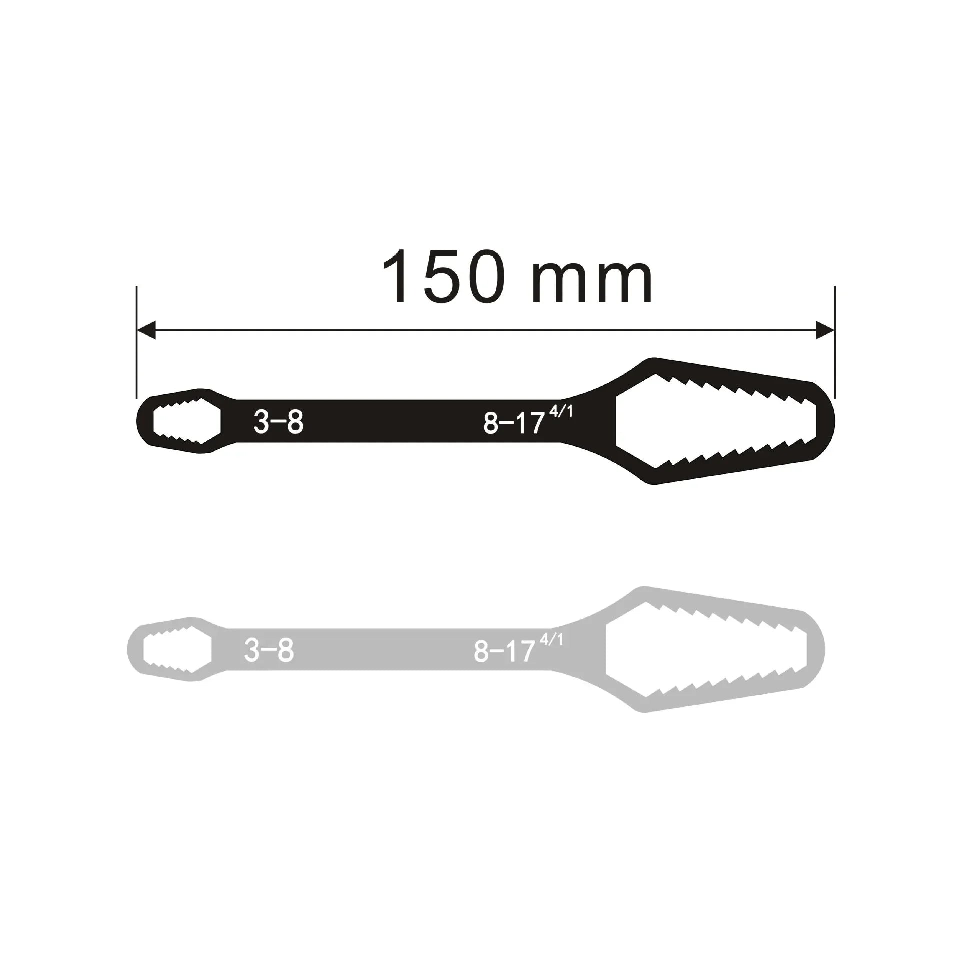 3-17mm Universal Torx Wrench Self-tightening Adjustable Glasses