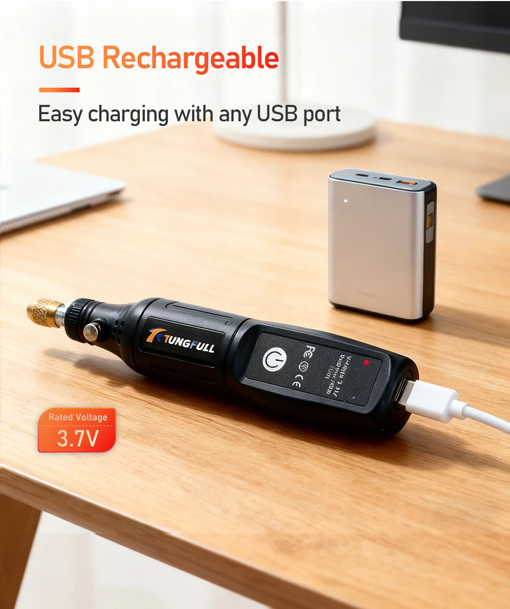 Mini Electric Drill USB Wireless Mini Handheld Drill Rotary Tool