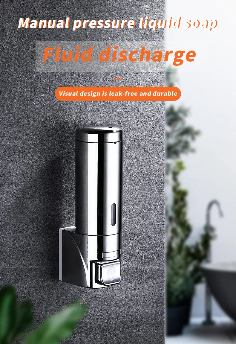 Stainless Steel Soap Dispenser Wall Mounted Kitchen Accessories
