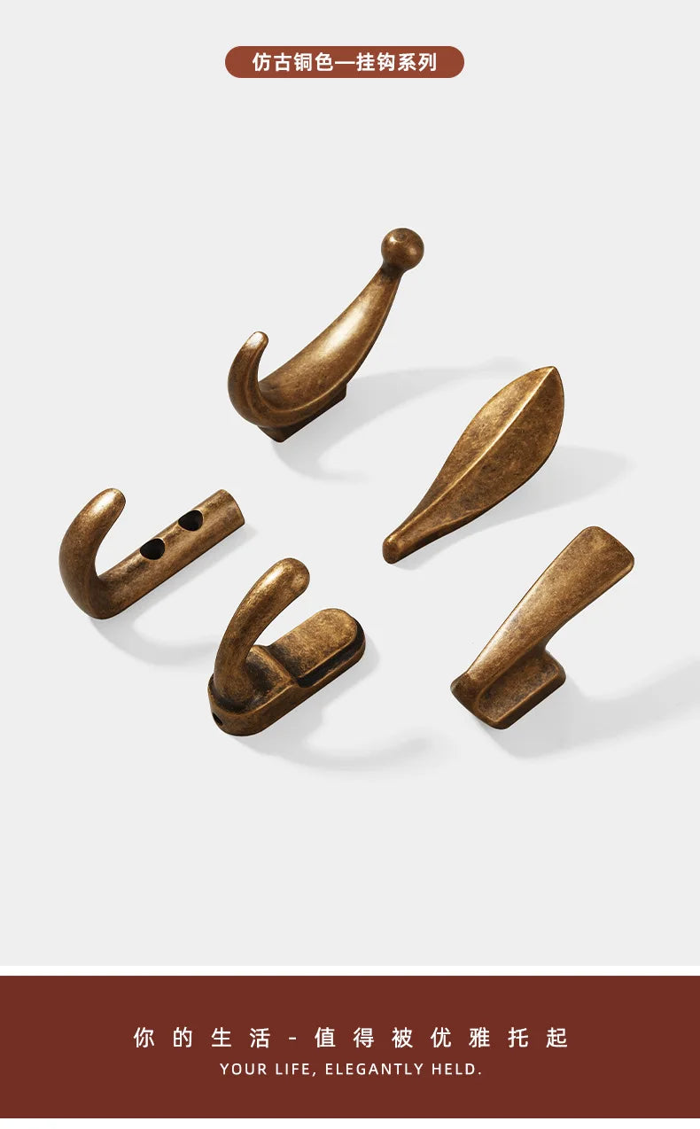 YUTOKO Hook Moon Antique Wall Hanging Clothes Hook Bedroom Robe Hook