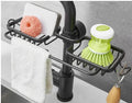Aluminum Basket Shelf Kitchen Space Sponge Storage Faucet Holder Soap