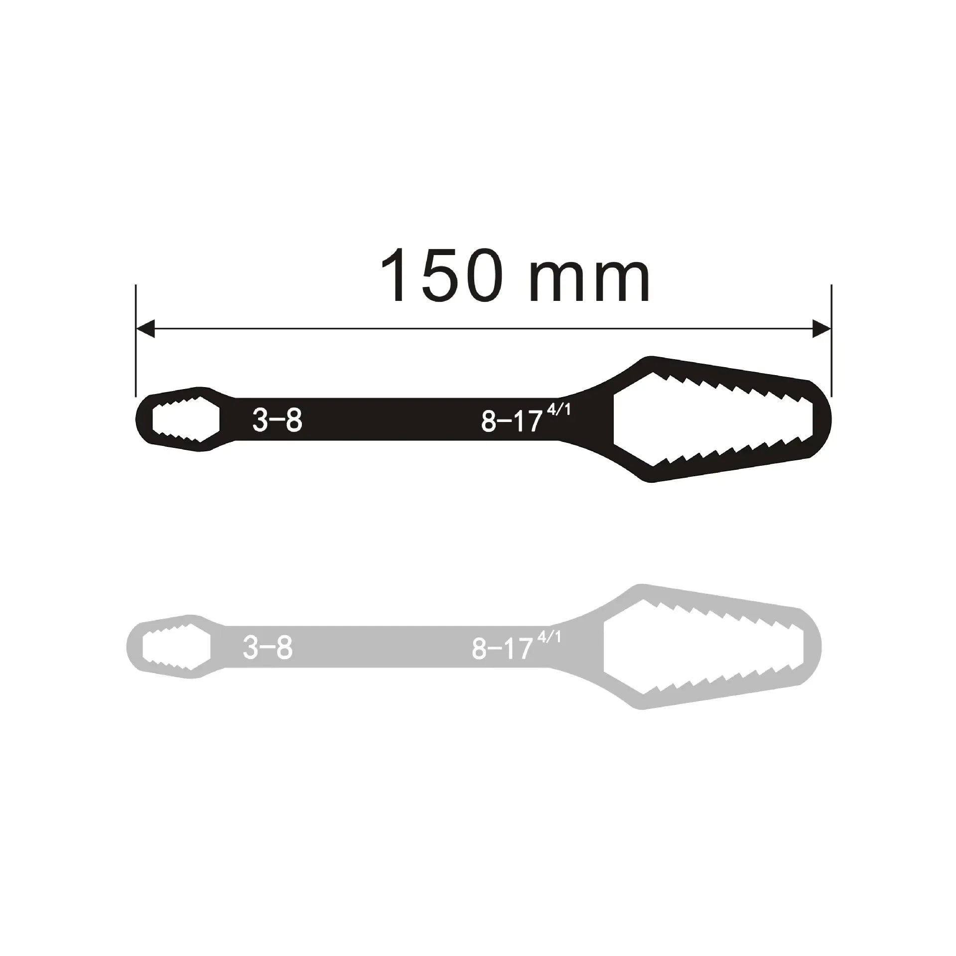 3-17mm Universal Torx Wrench Self-tightening Adjustable Glasses