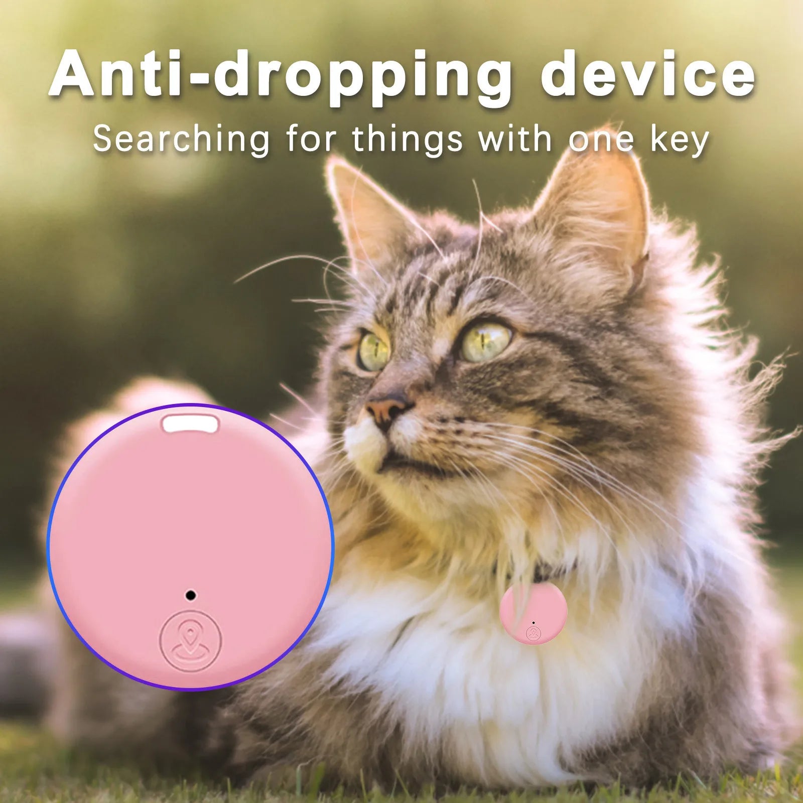 Mini GPS Locator AntiLost Alarm Wallet Keychain Smart Tag