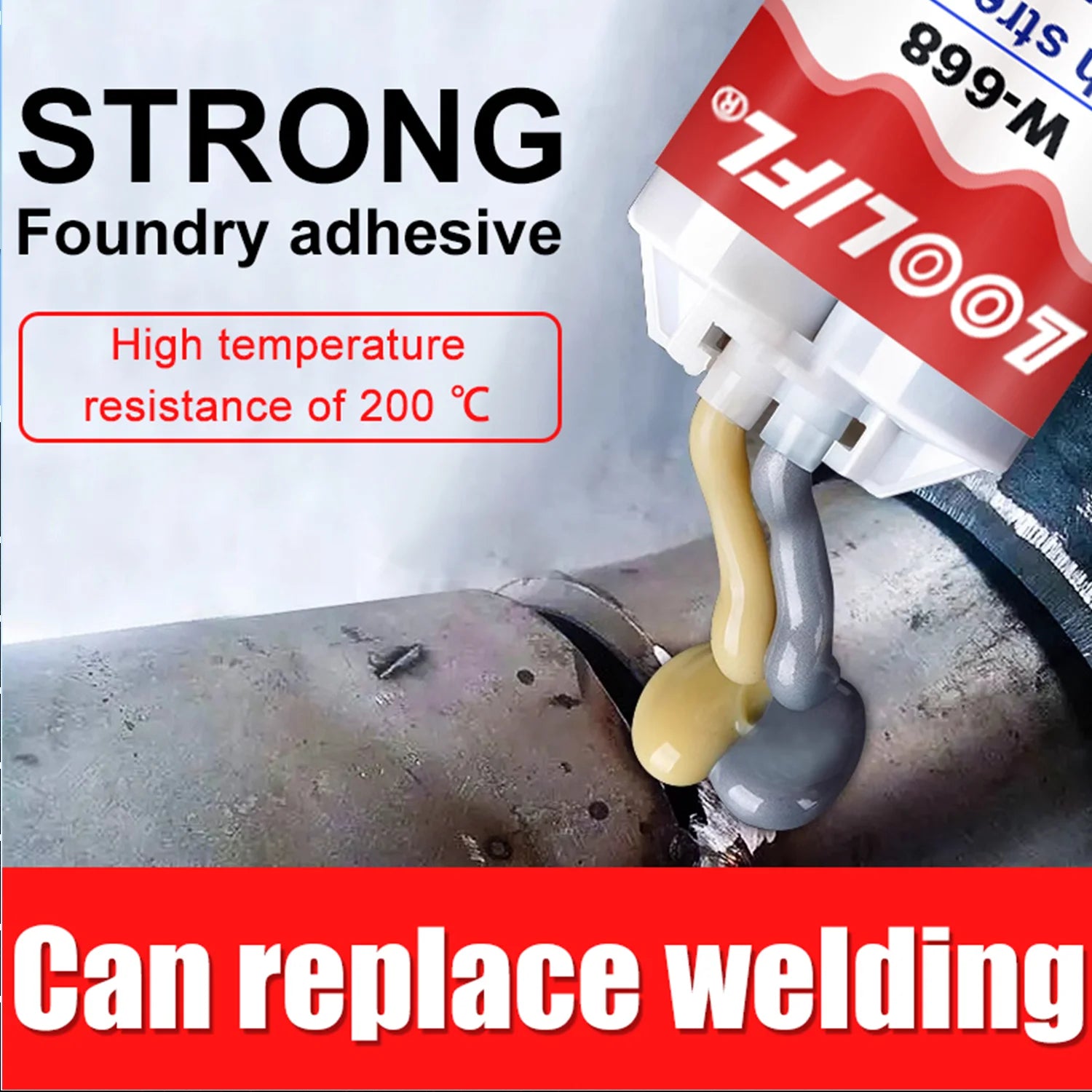 LOOLIFL High Temperature Glue for Metal Welding Strength Repair