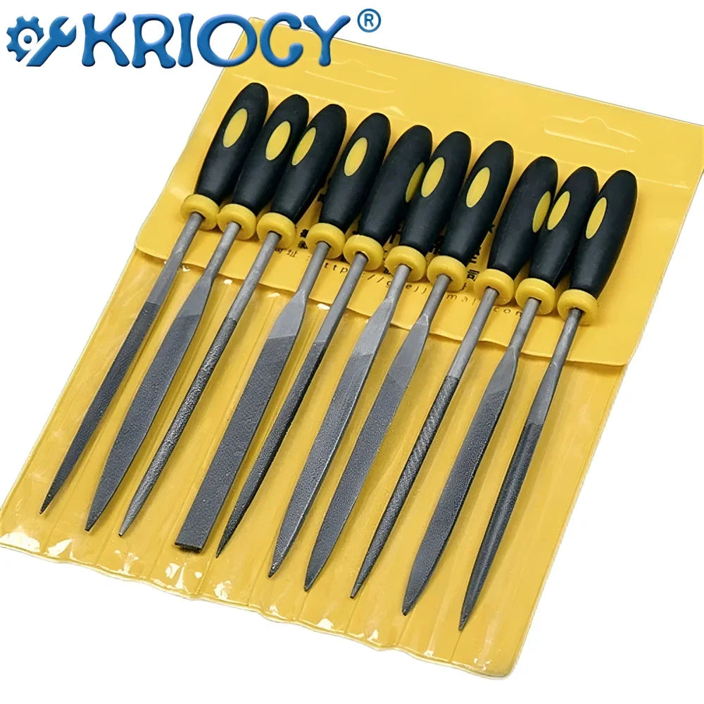 5pcs Alloy Steel File Set Precision Round Half-Round Flat Square