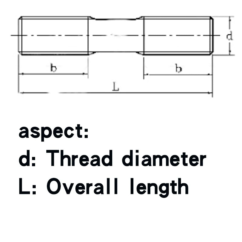 AZ-hardware Store Double-ended stainless steel screws Stud Stainless