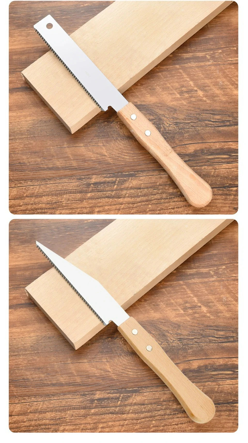 Japanese Style Hand Saw Non-slip Wooden Handle Pull Saw Flush Cut Saw