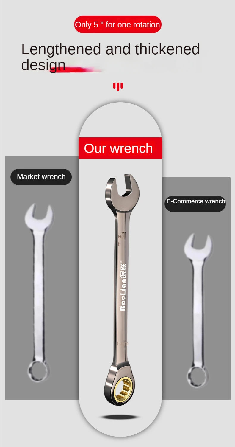 Universal Torx Wrench Adjustable Torque 8-22mm Ratchet Spanner for