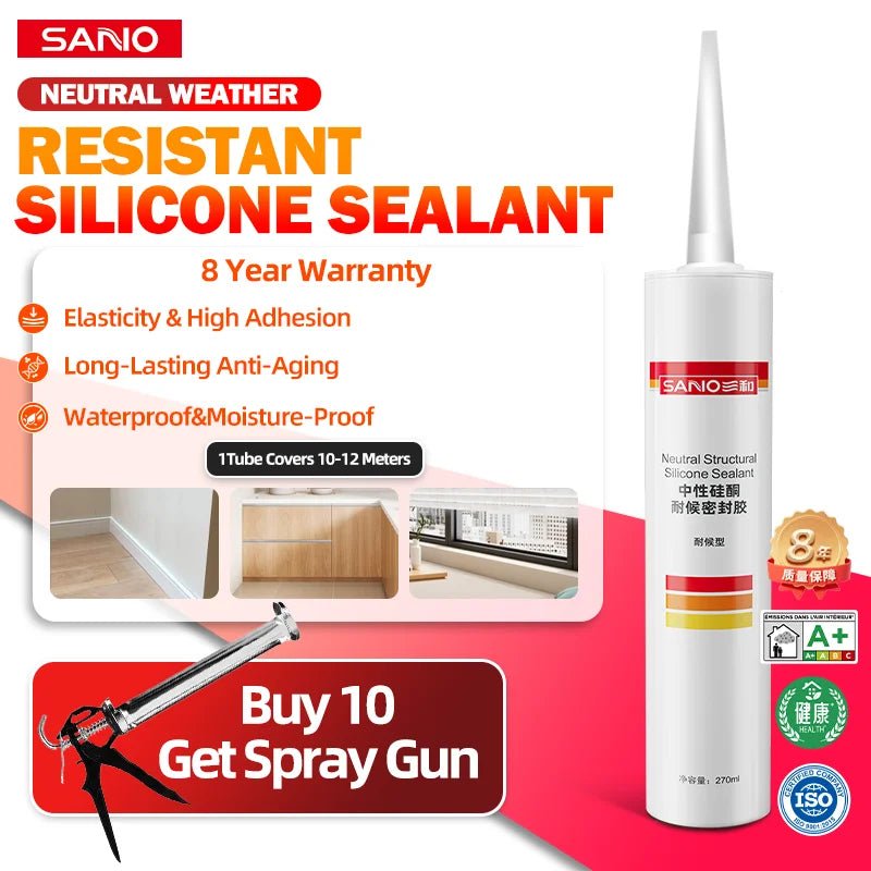 SANVO Neutral Silicone Sealant | Waterproof Weatherproof | For