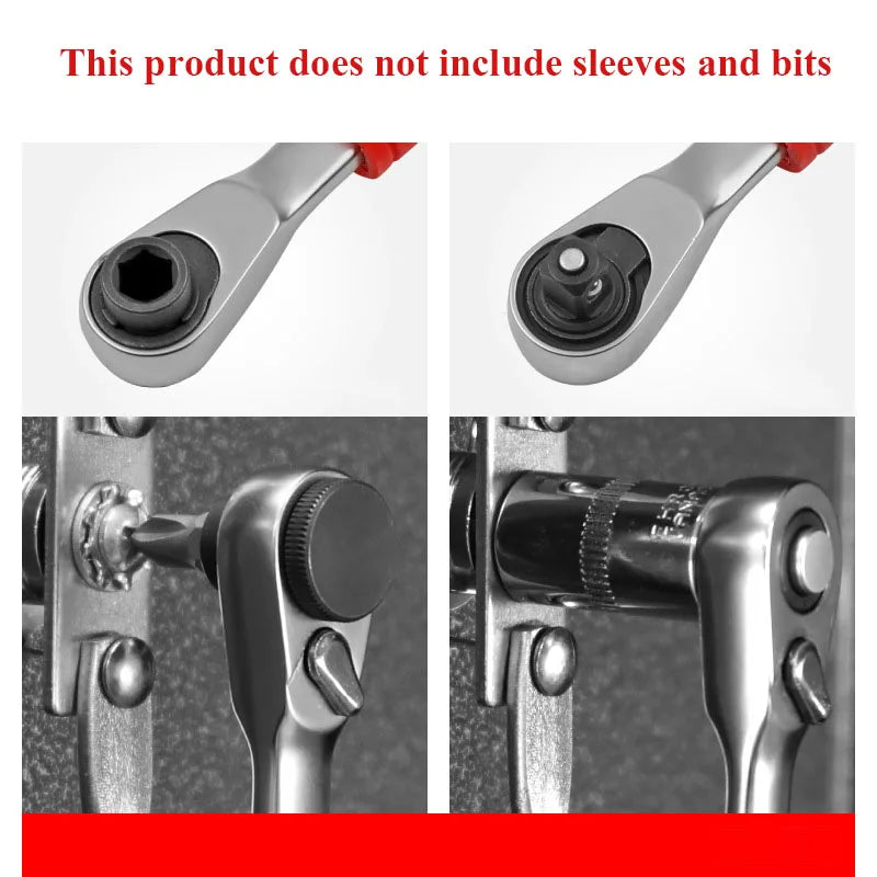 Mini treble 1/4 Ratchet Wrench Double Ended Quick Socket Ratchet