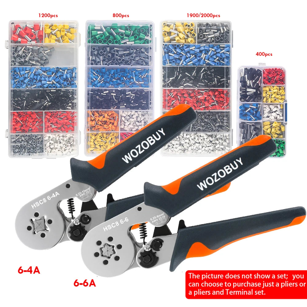 Ferrule Crimping Tool HSC8 6-4/6-6 Electrical Crimper Plier For Wire