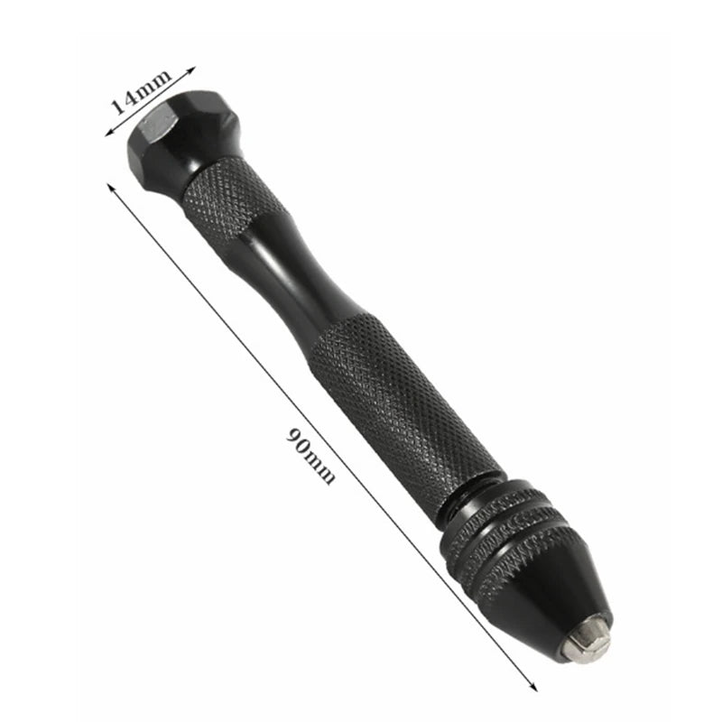 Mini Micro Aluminum Hand Drill With Keyless Chuck HSS Steel Twist