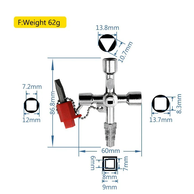Multi Functional Elevator Key Wrench Elevator Water Meter Valve Multi