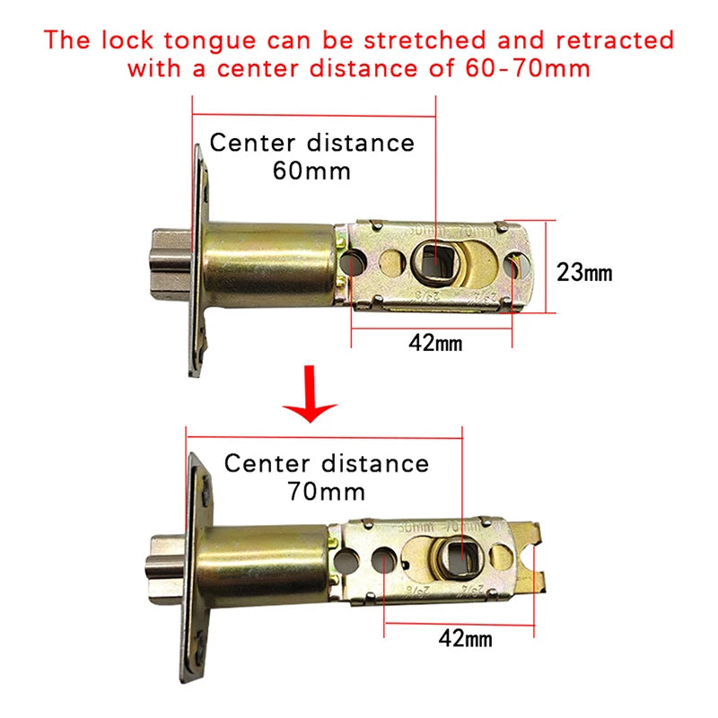 High-Grade Aluminum Alloy Room Handle Lock Three-Pole Spherical Knobs