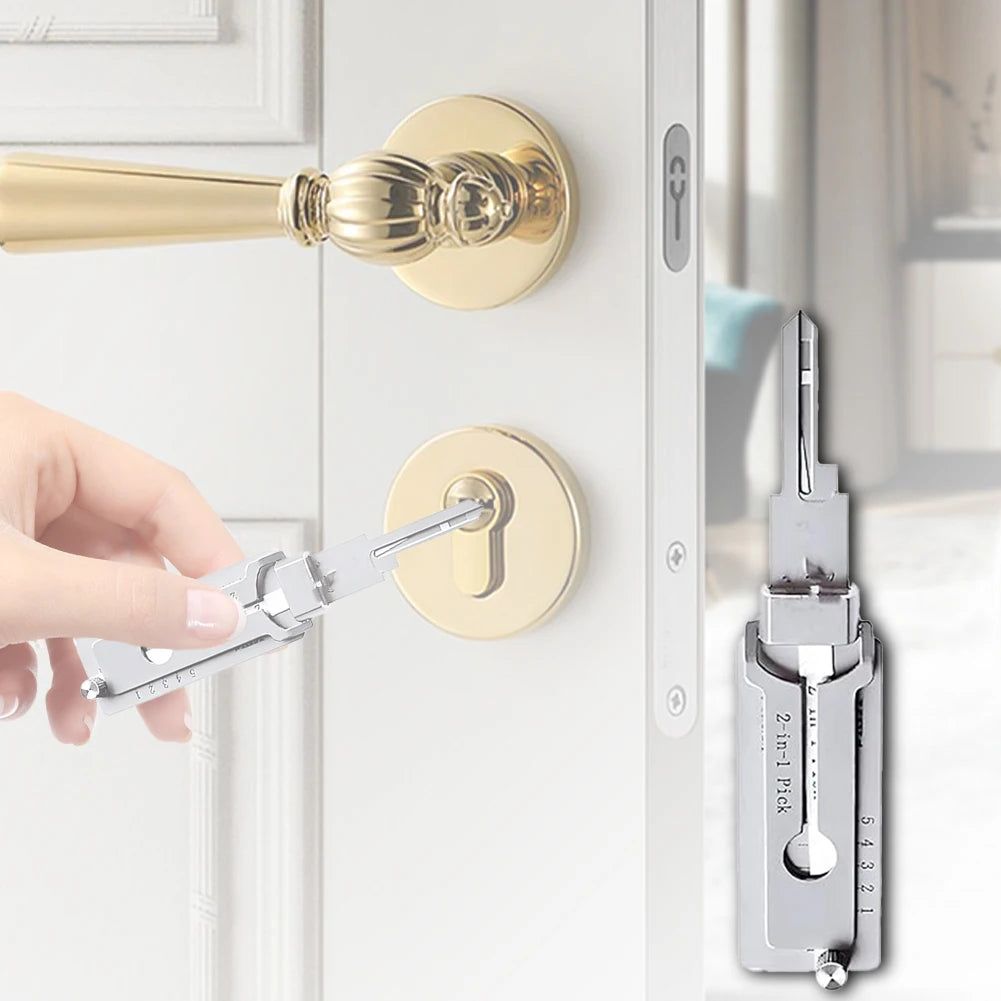 SS001 Stainless Steel Precision Tool 2 In 1 Key Decoder Hook