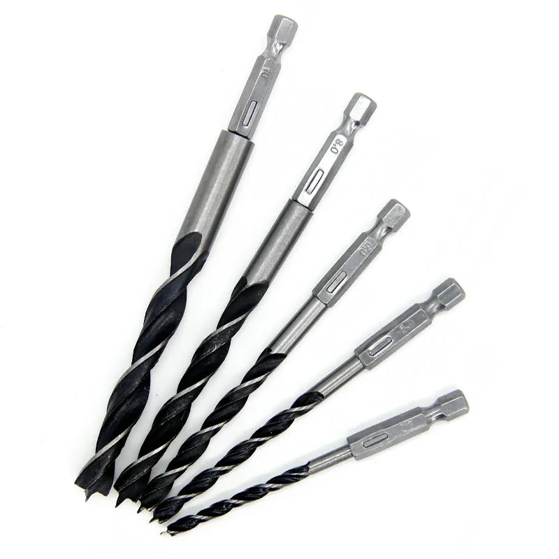 3/5pcs 3 4 5 6 7 8 10mm Quick Change Metal Tools 1/4" Hex Shank Wood