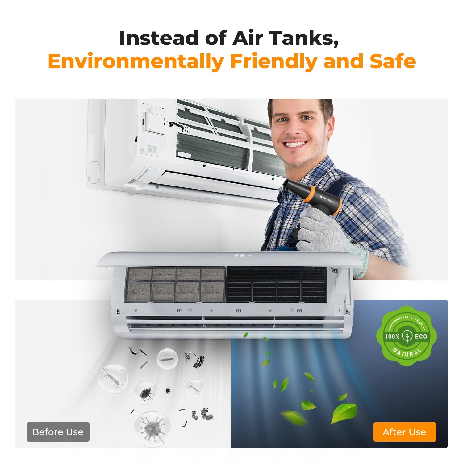 K&F Concept Cordless Electric Air Duster – PC, Laptop & Camera Cleaner