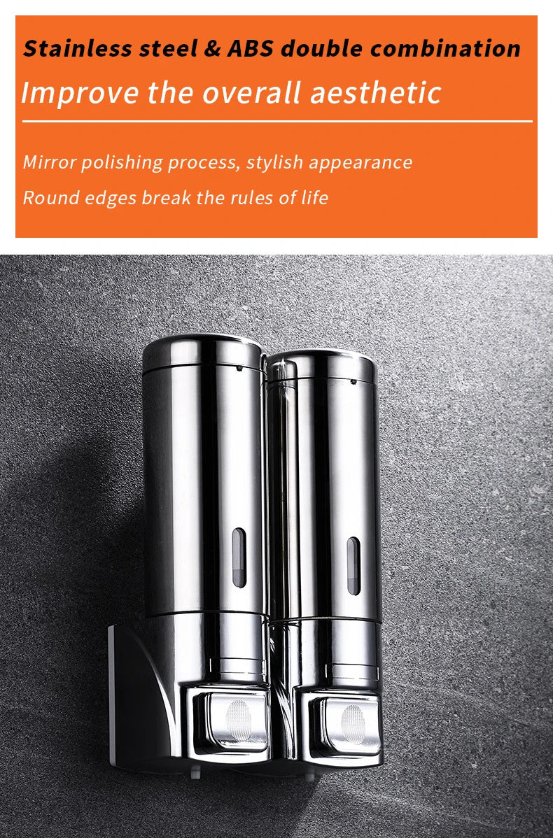 Stainless Steel Soap Dispenser Wall Mounted Kitchen Accessories