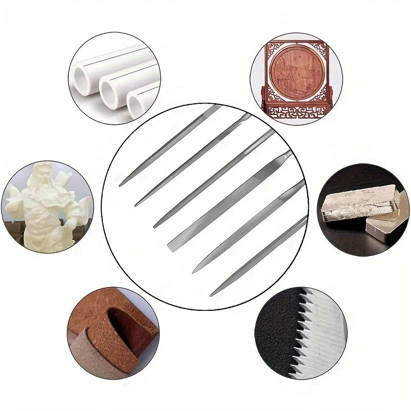 High-Carbon Steel Precise Needle File Set