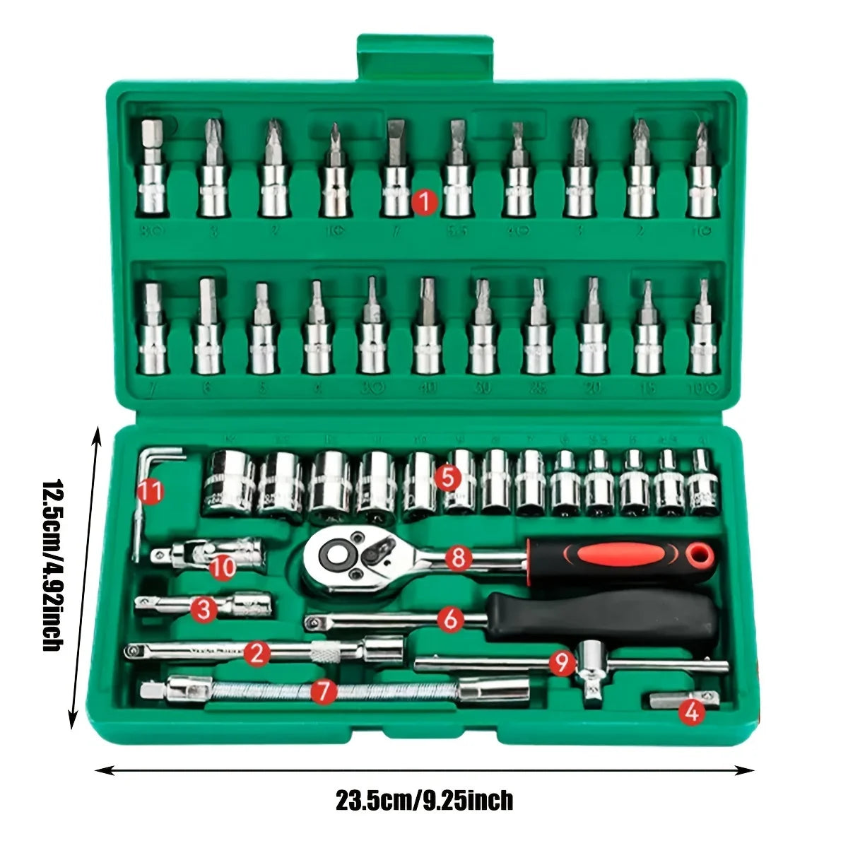 2025 New 46-piece Auto Repair Combination Ratchet Wrench Auto