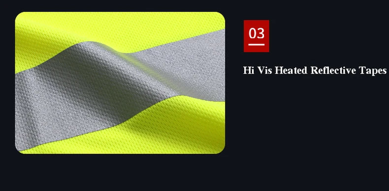 Long Sleeve Safety Shirt High Visibility Reflective Construction Work