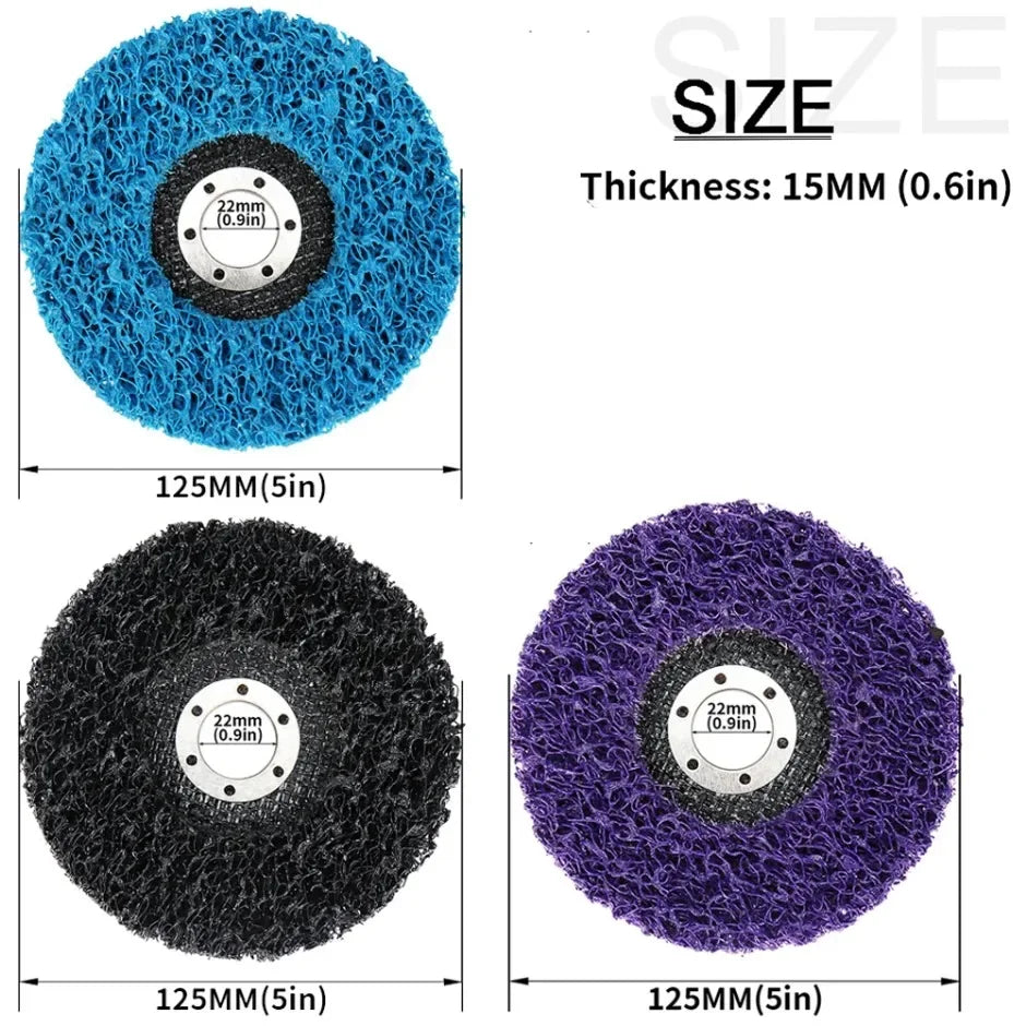 Poly Strip Disc & Grinding Wheel 100/115/125mm – Paint & Rust Removal