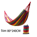 Double Hammock 2-Person Cotton Canvas with Tree Straps – Red/Blue