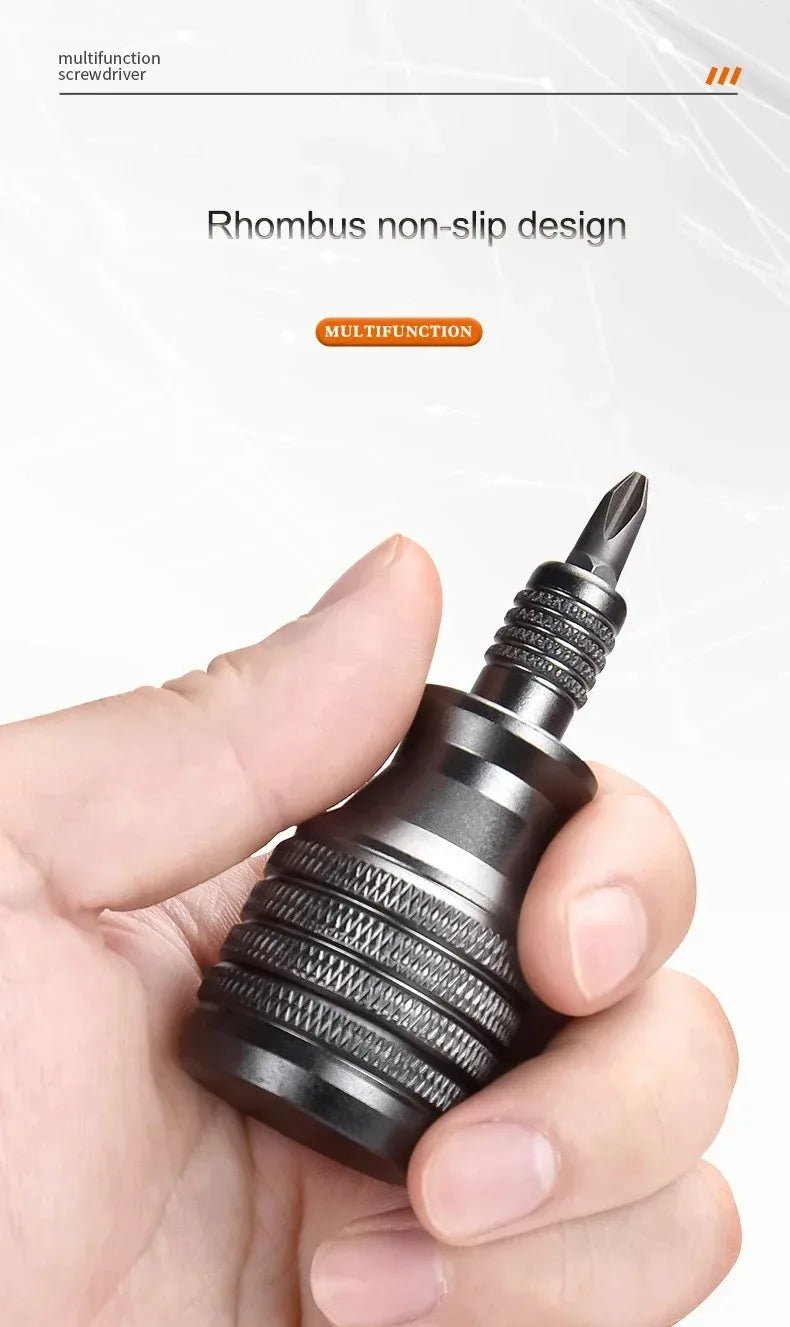 7-in-1 Industrial Mini Screwdriver Set - Aluminum Alloy Handle with