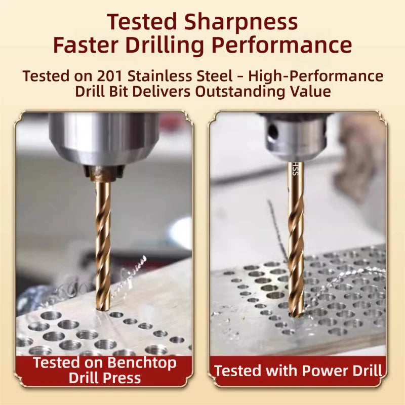 TG HSS6542 Precision Ground High Hardness Twist Drill Bits for