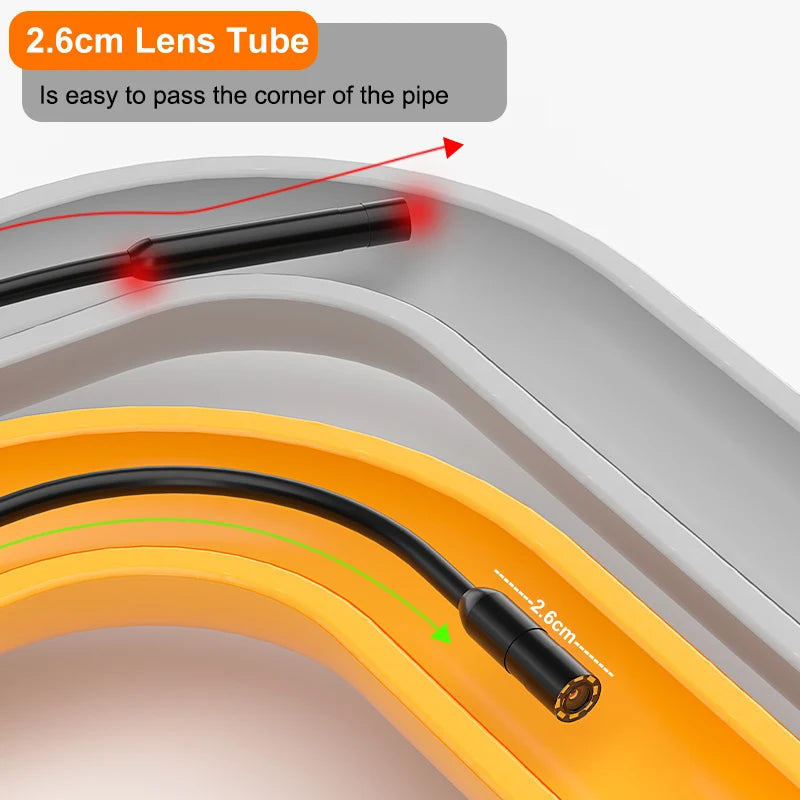 4.3'' Industrial Endoscope Camera 1080P HD 50m Rigid Cable Hand-held