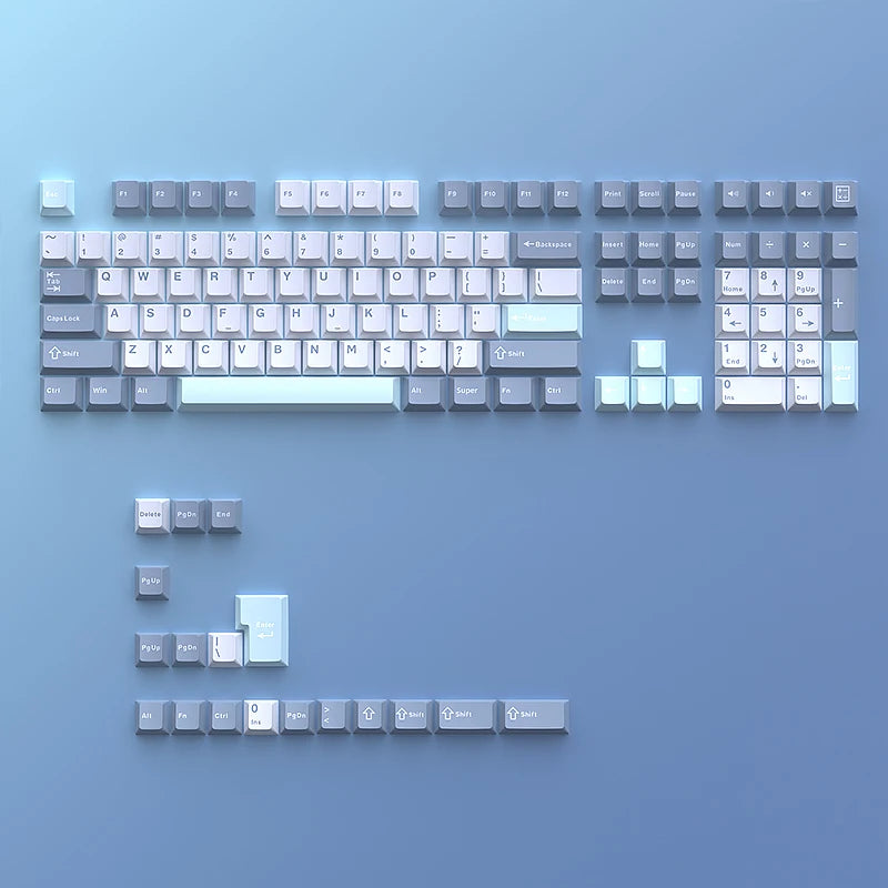 126 Keys Double Shot PBT Cherry Keycaps Mechanical Game Keyboard