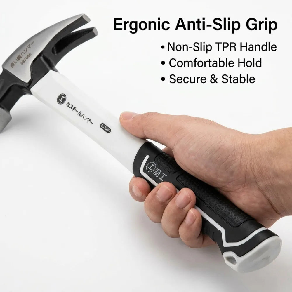 Claw Hammer with Long Handle, Double Nail, Carbon Steel