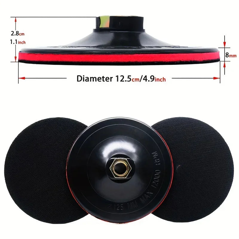 5 Inch Foam Backing Pad – M14/5/8-11 Thread for Angle Grinder