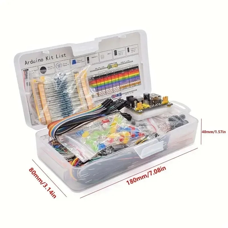 830-Piece Arduino UNO R3 Electronics Starter Kit with Breadboard