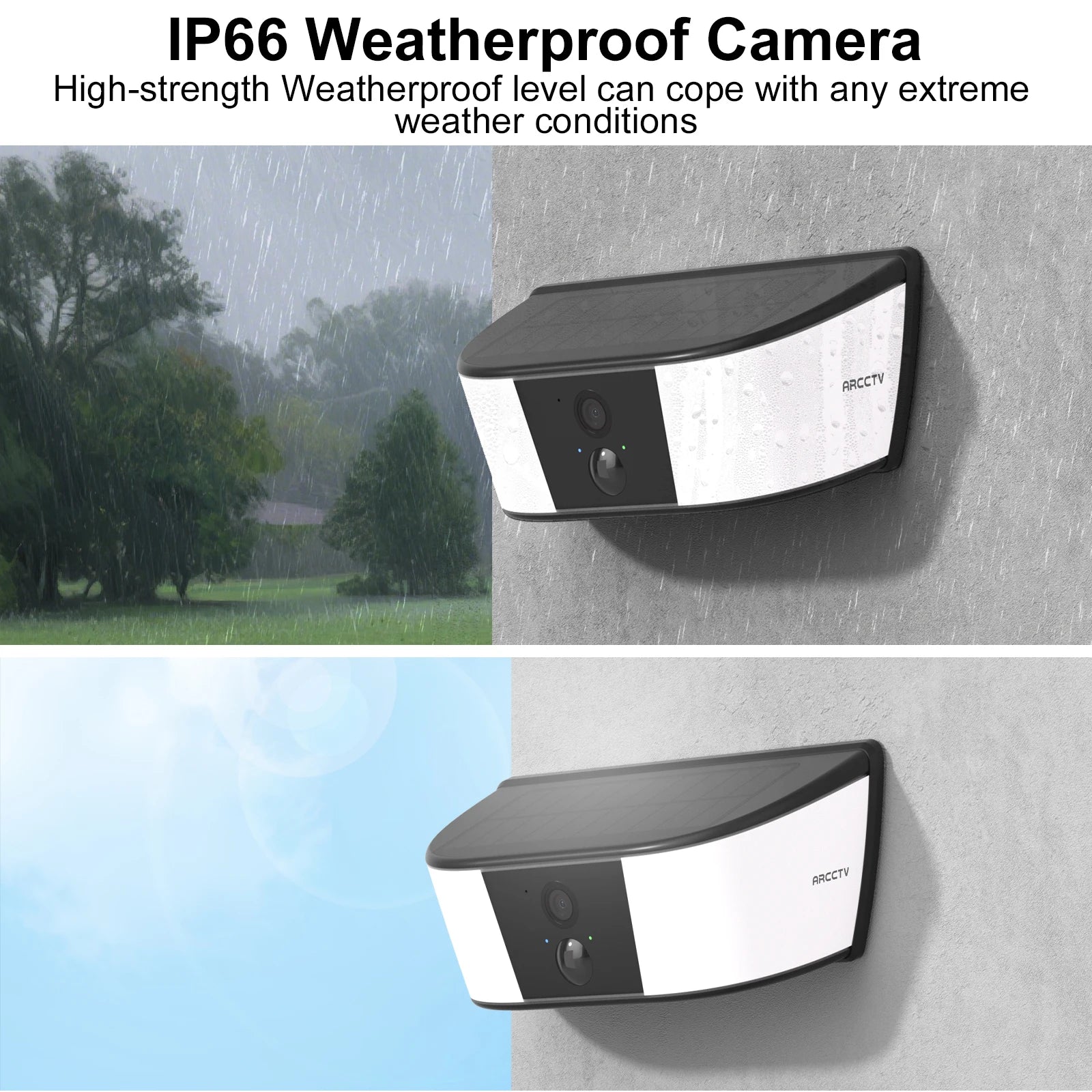 ARCCTV 2K WiFi Solar Camera Security Outdoor Wireless Floodlight