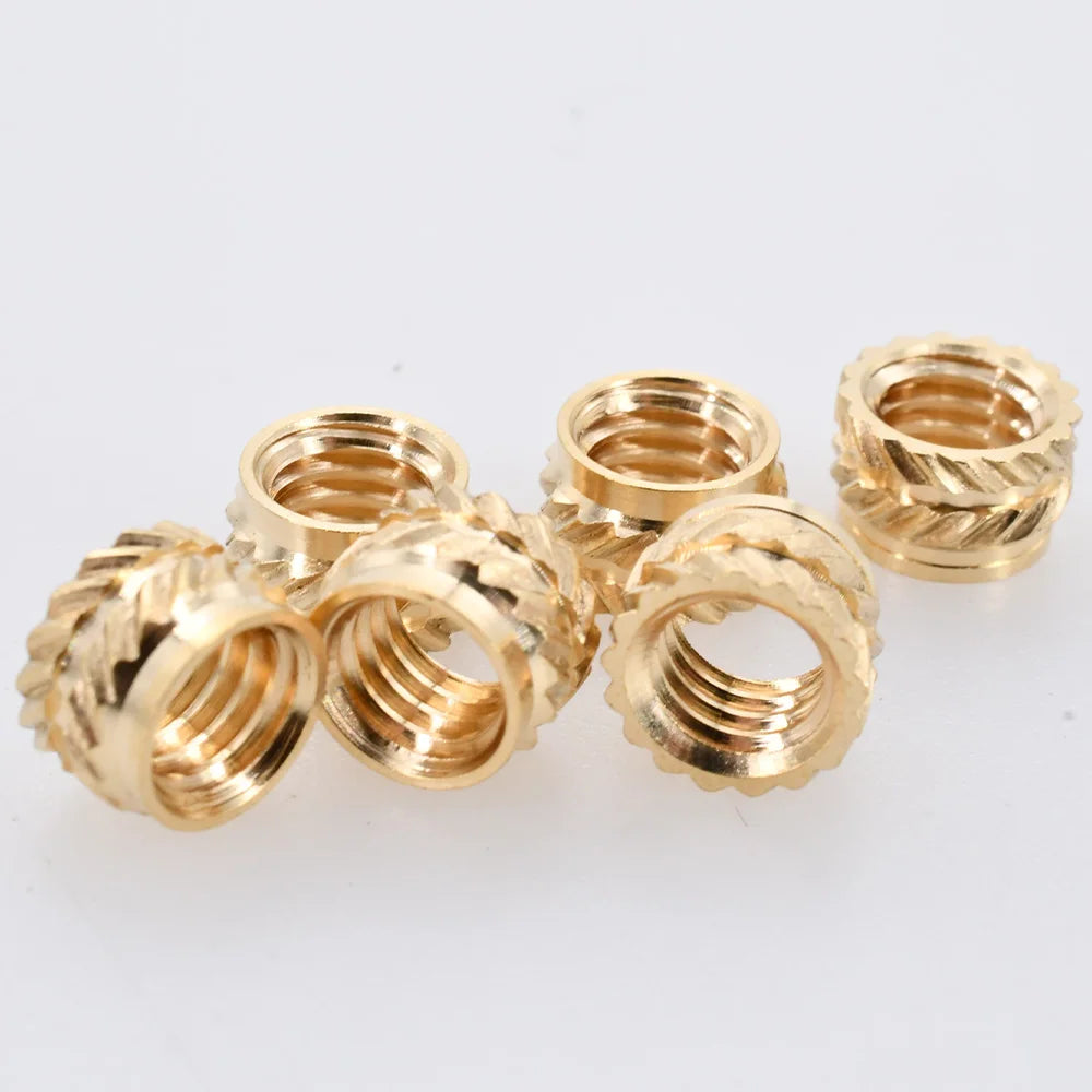 100-300Pcs M2 M2.5 M3 M4 M5 M6 M8 Heat Set Threaded Insert Brass Nut