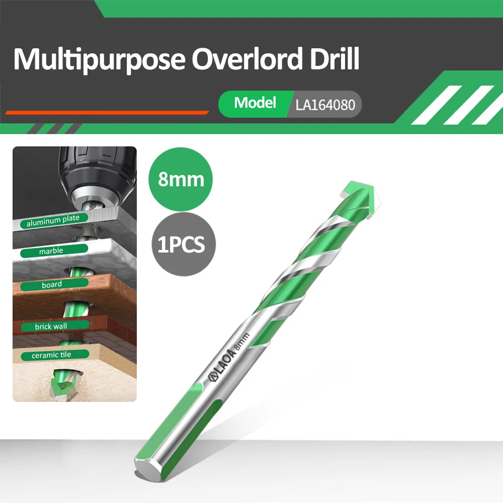 Drill Bit Super Hard Alloy Twist Overlord Drill Through Hole Glass